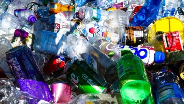 plastic bottles and cans