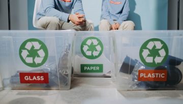 recycling bins