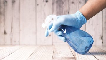 using non-toxic cleaning product