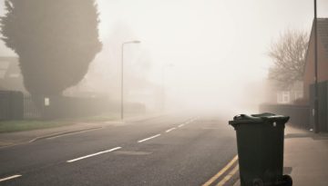 skip bin on the street