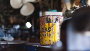 old paint can