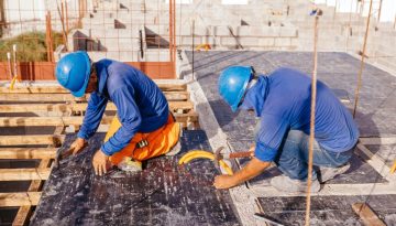 construction workers on site