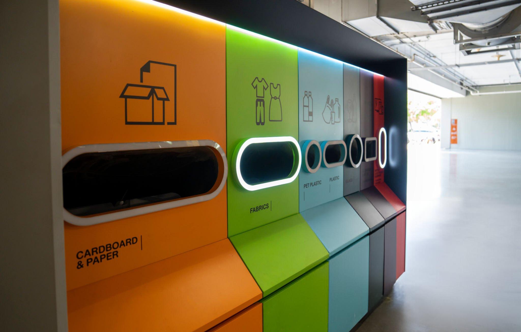 color coded bins