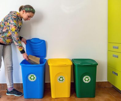 recycling bins