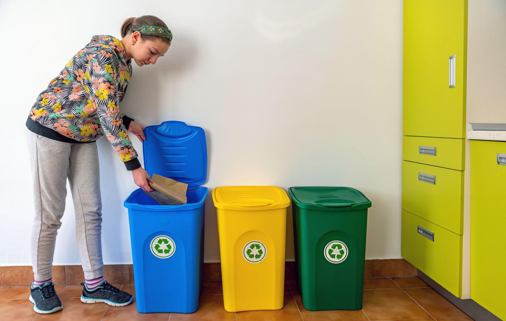 recycling bins