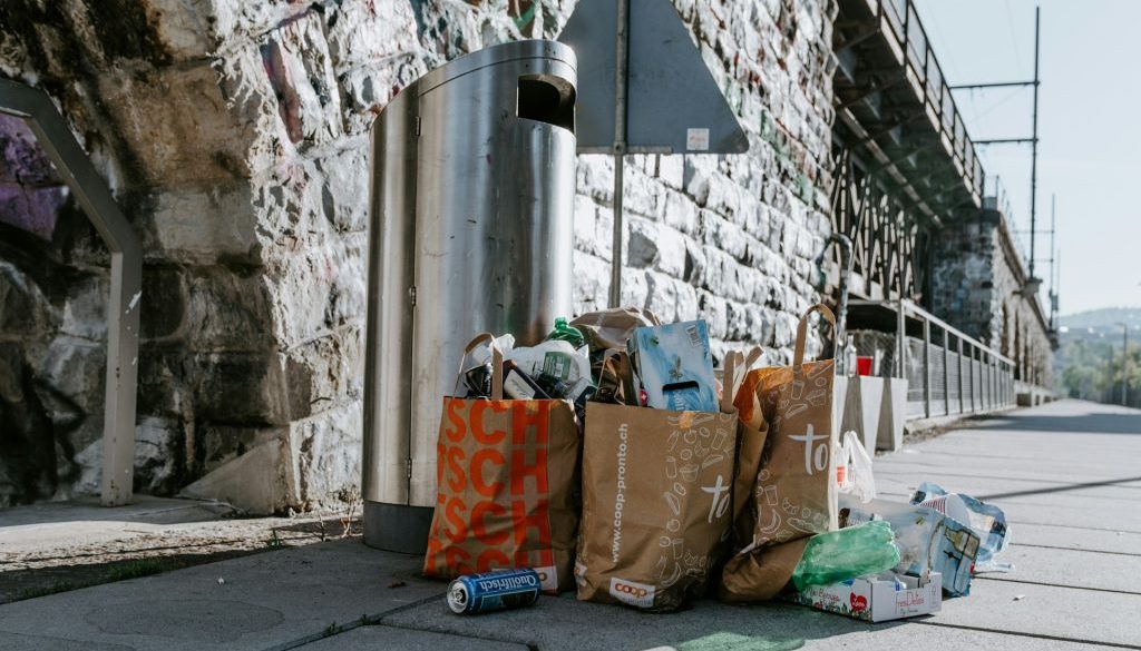 trash on the streets