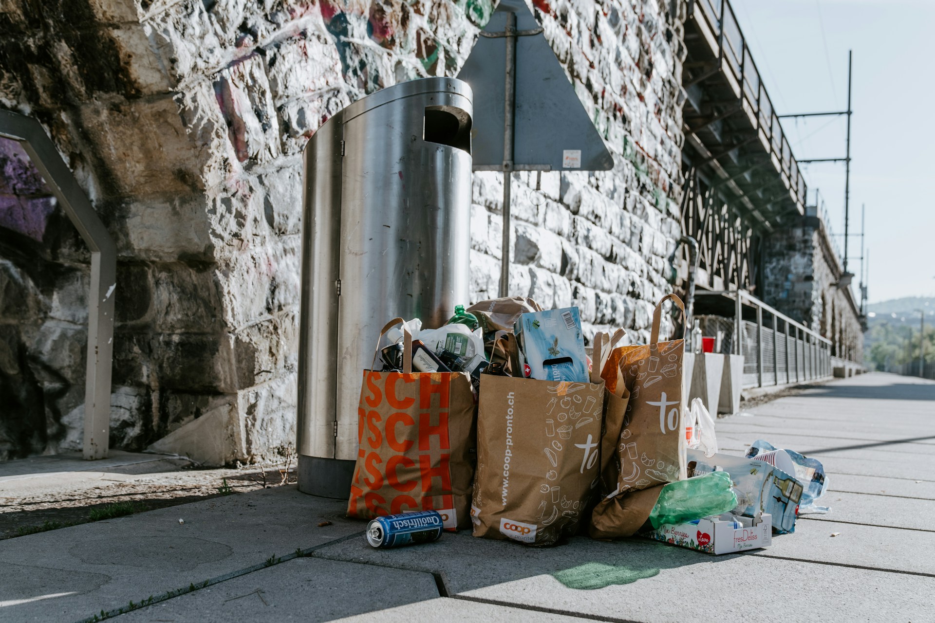 trash on the streets